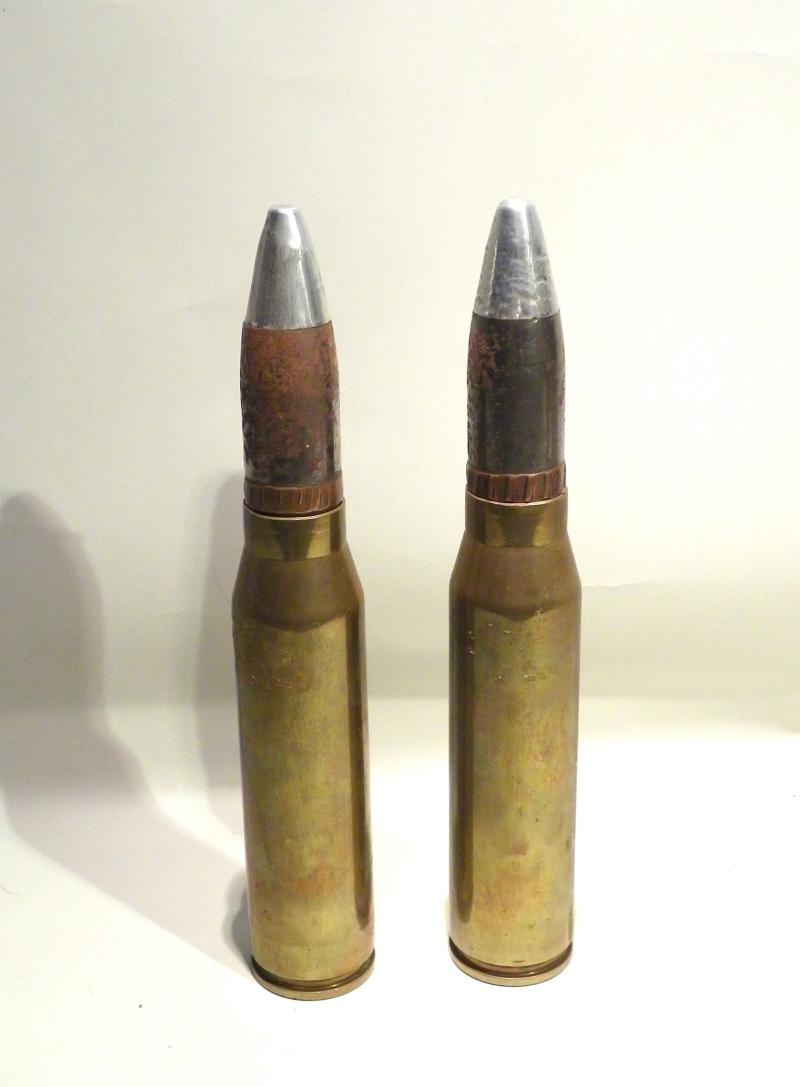 Two Vintage 30mm Rarden Autocannon Shell Cases for AFV’s