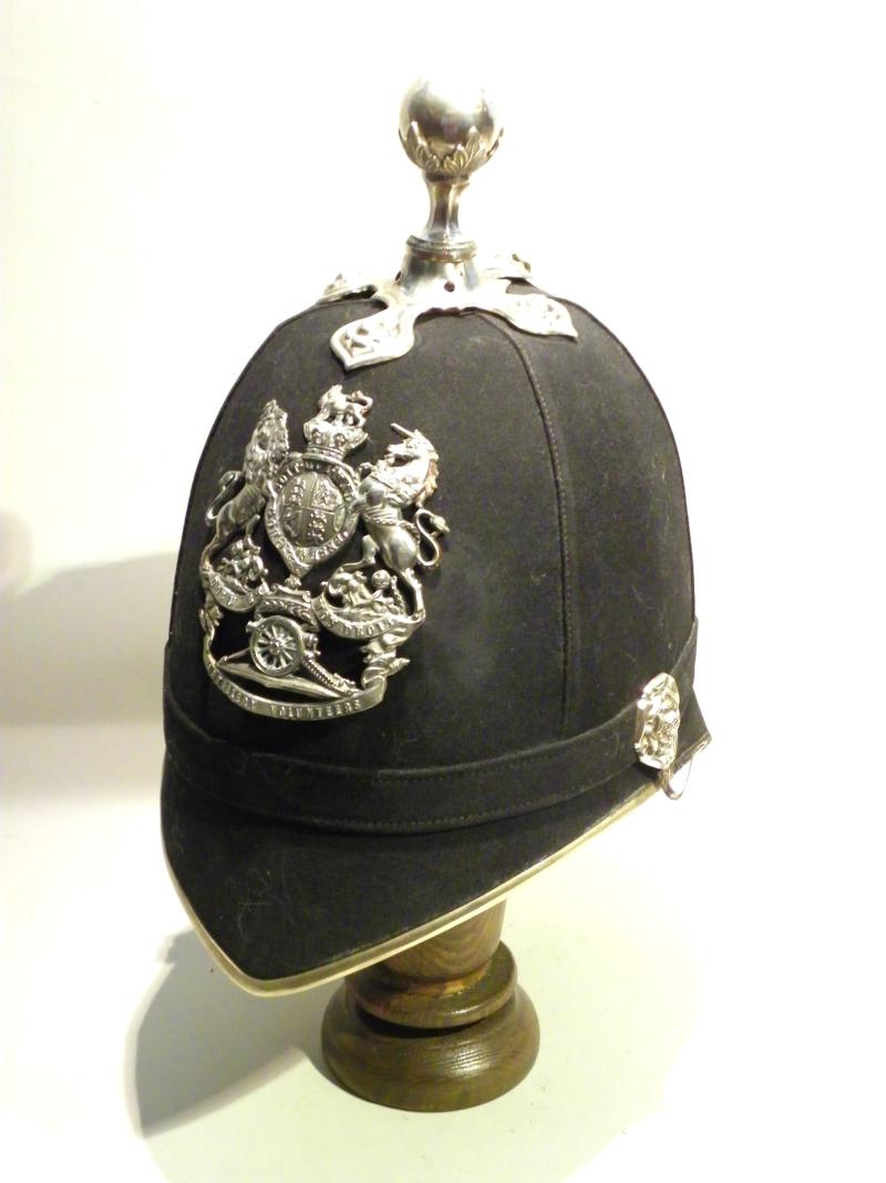 Rare Victorian Volunteer Artillery Officers Home Service Helmet.