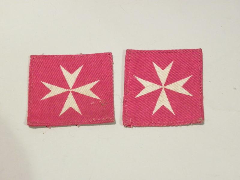 Pair WW2 231st Infantry Brigade Cloth Badges.