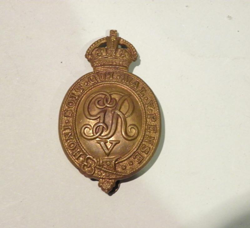 WW1 Era Household Battalion Cap Badge.