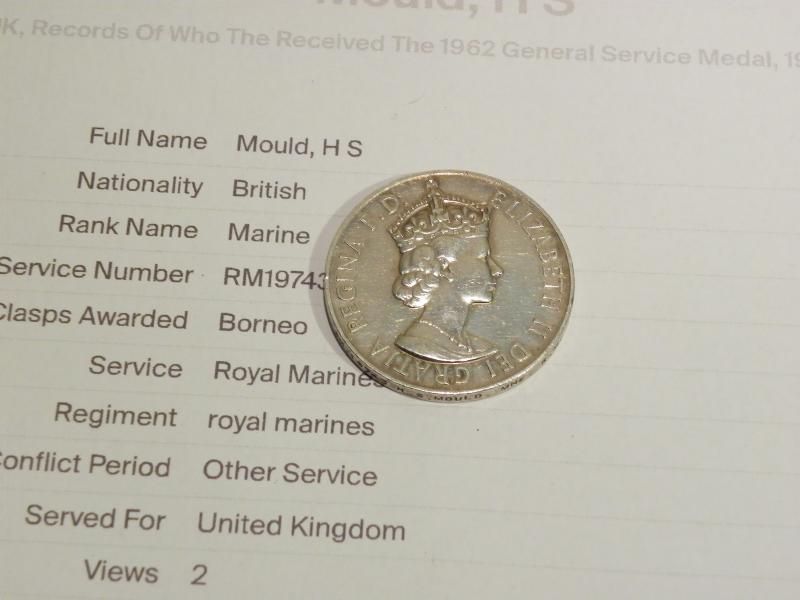 QEII Campaign Service Medal to Mould Royal Marines – Disk Only.