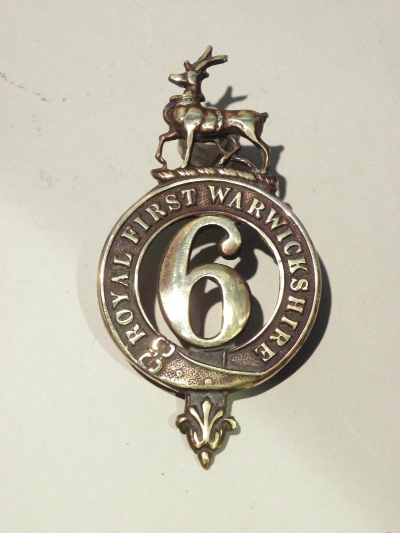 Victorian 6th (Royal First Warwickshire) Regiment of Foot Glengarry Badge.