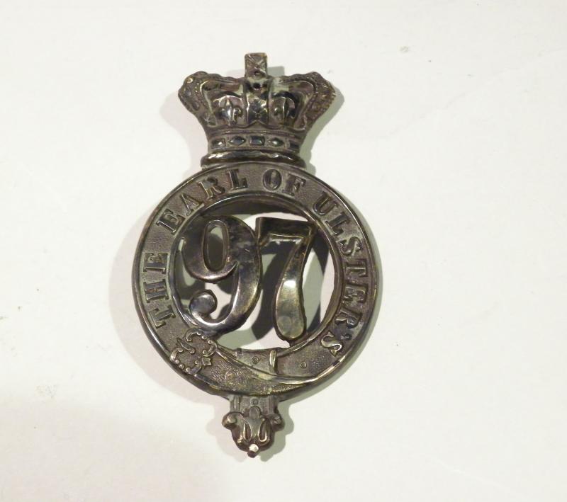 Victorian 97th (Earl of Ulster's) Regiment of Foot Glengarry Badge.