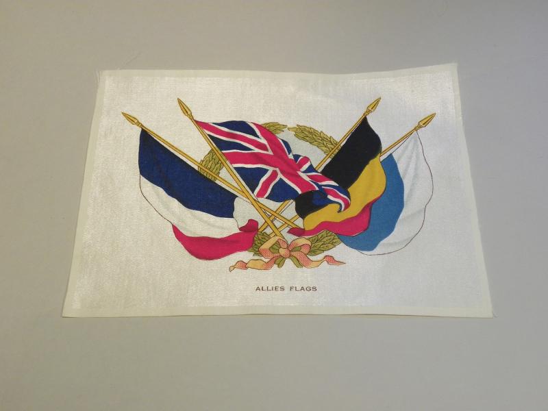 WW1 Era Large BDV Cigarettes Allies Flags Printed Silk