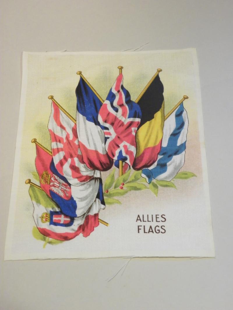 WW1 Era Large BDV Cigarettes Allies Flags Printed Silk