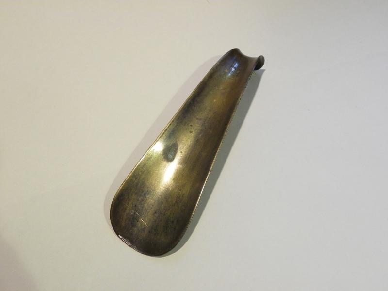 Victorian Era Solid Brass Shoe Horn – Queen’s Crown