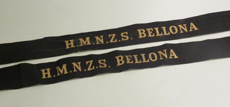 2 Vintage New Zealand Navy Cap Tally’s.