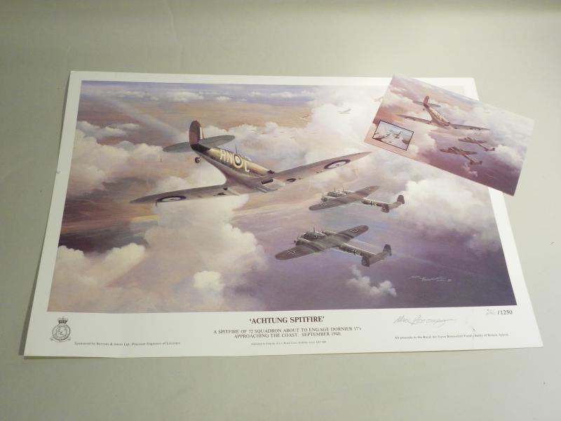 Ltd Edition Print ‘Achtung Spitfire’ signed by artist.