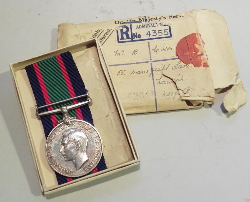 Rare George VI RNV(W)R LS&GC Medal to Gibson