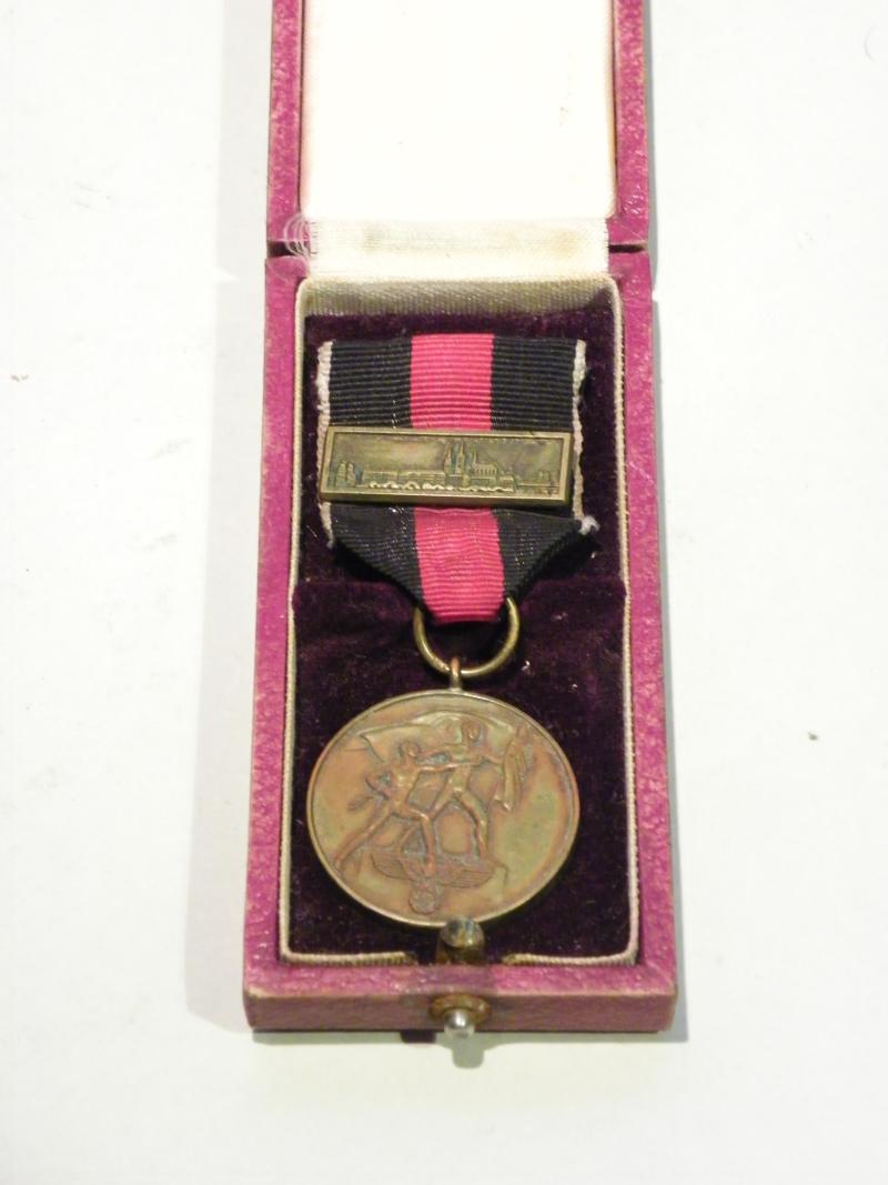 October 1938 German Sudetenland Medal with Prague Bar.