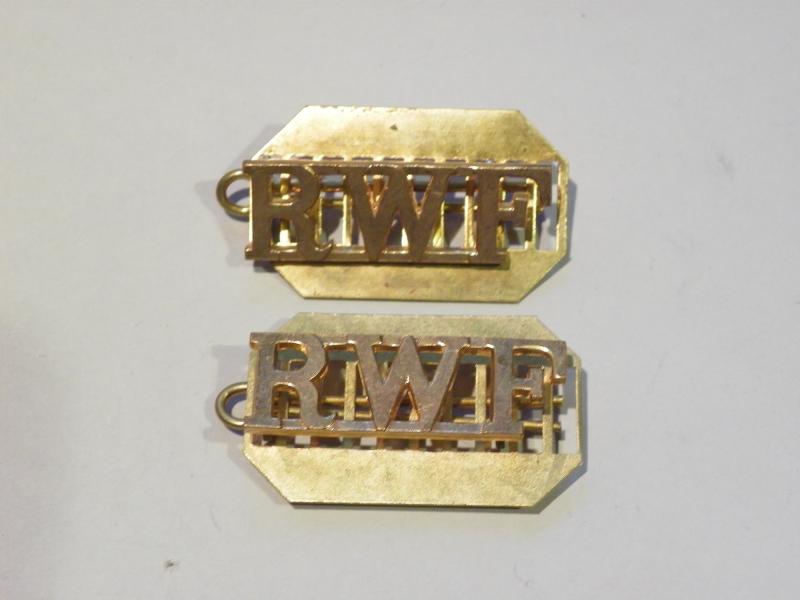 Pair of WW2 Era RWF Shoulder Titles.