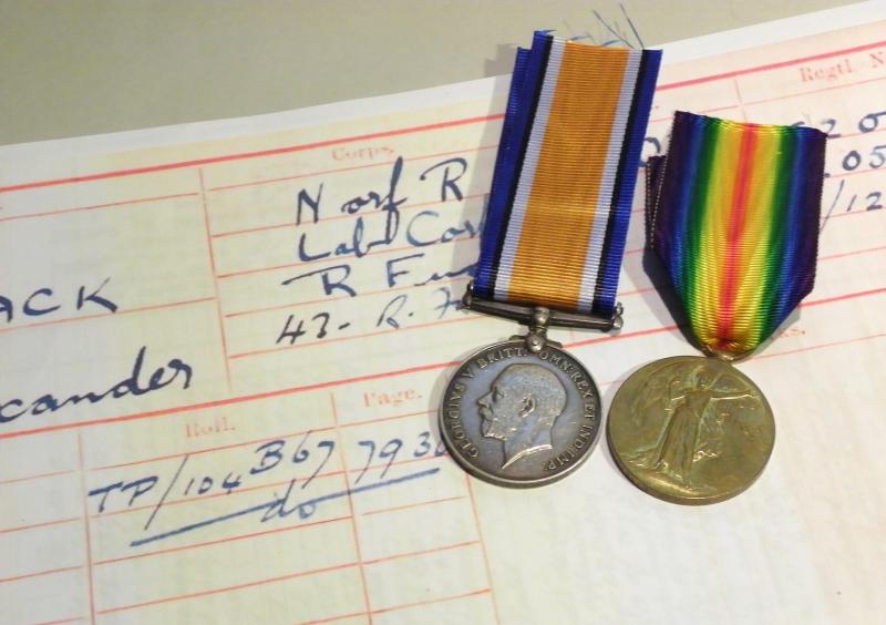 WW1 Medal Pair to Black Norfolk Regiment.