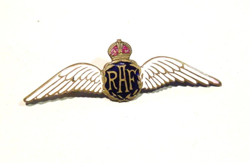 WW2 Era Brass & Enamel RAF Sweetheart Brooch