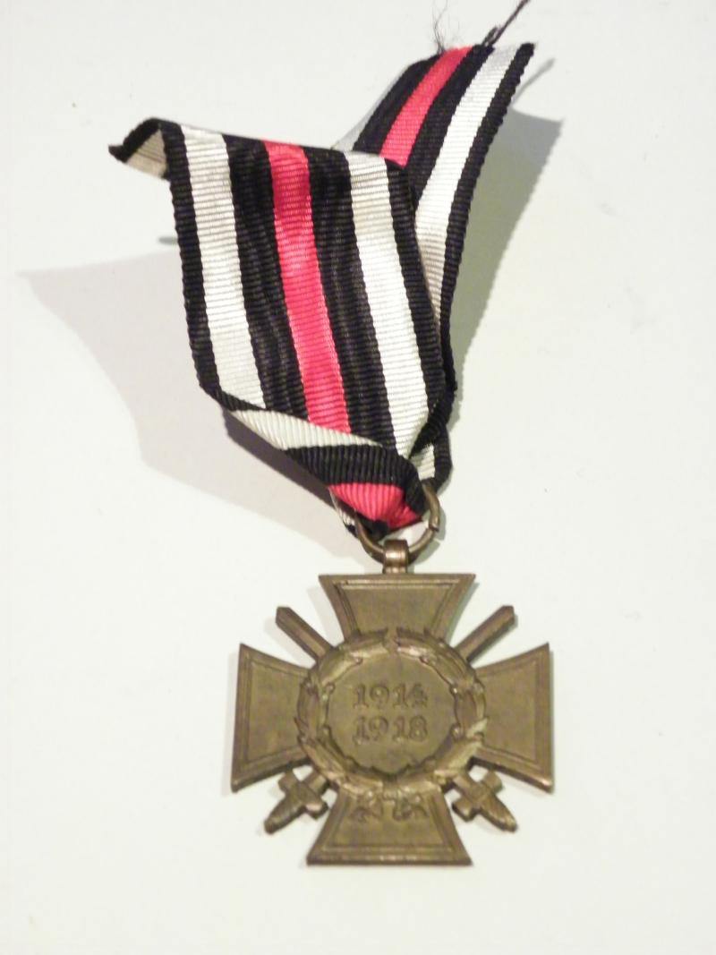 WW1 German Honour Cross with Swords. Good Maker