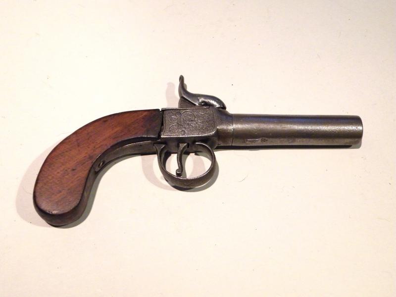 19th Century Box Lock Pocket Pistol.