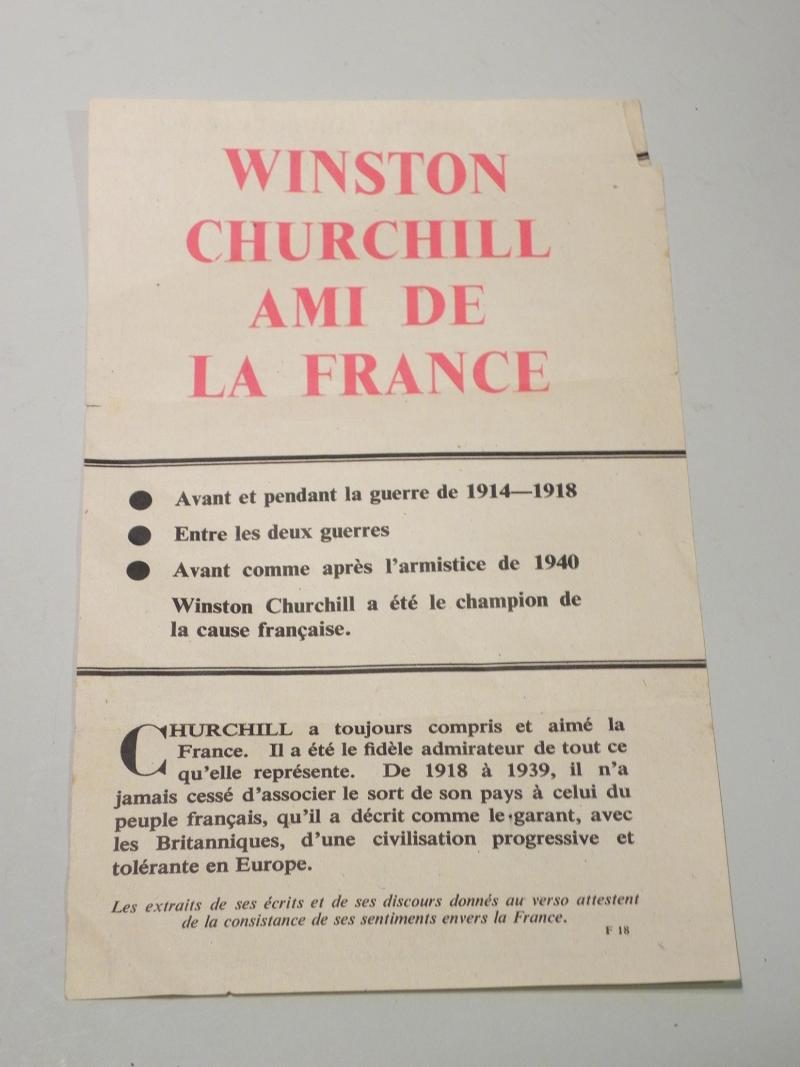 WW2 Era RAF Leaflet Drop to the French People about Churchill