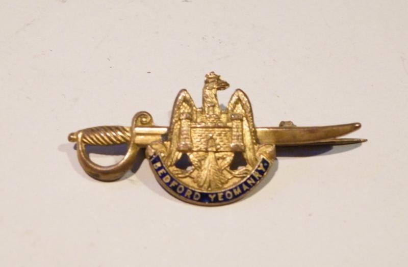 Scarce WW1 Era Bedfordshire Yeomanry Sweetheart Brooch