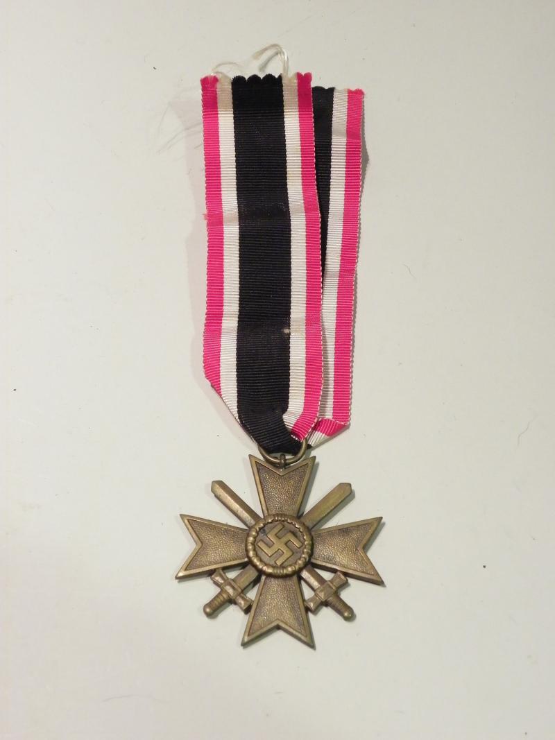 WW2 German Merit Cross with Swords. Maker Marked