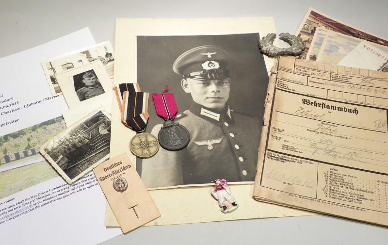 German Medals, Badges, Paperwork to Cpl Weigl