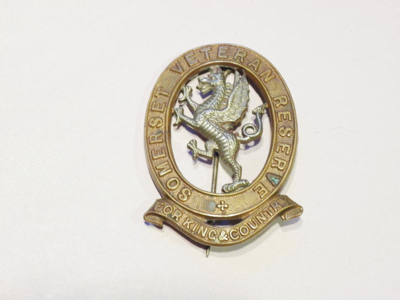 WW1 Somerset Veteran Reserve Glengarry Badge.