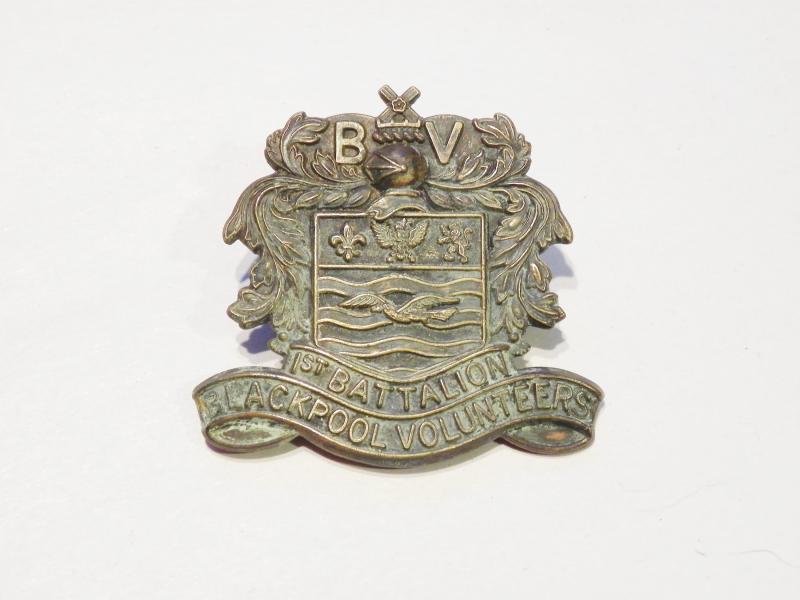 Scarce WW1 Era Blackpool Volunteers Cap Badge.