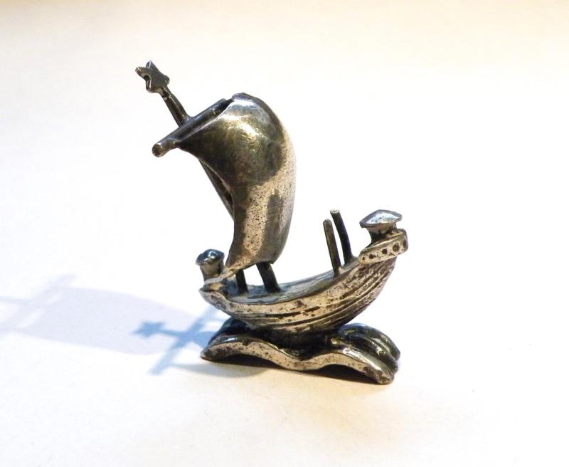 Vintage Miniature Chinese Silver Junk.