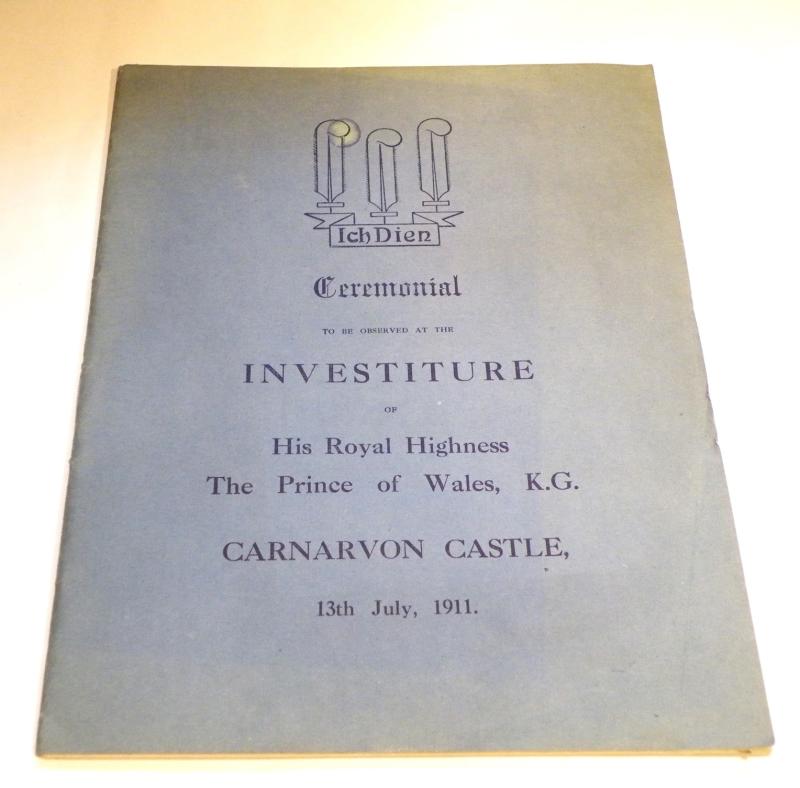 Scarce Booklet 1911 Investiture Prince of Wales (Edward VIII)