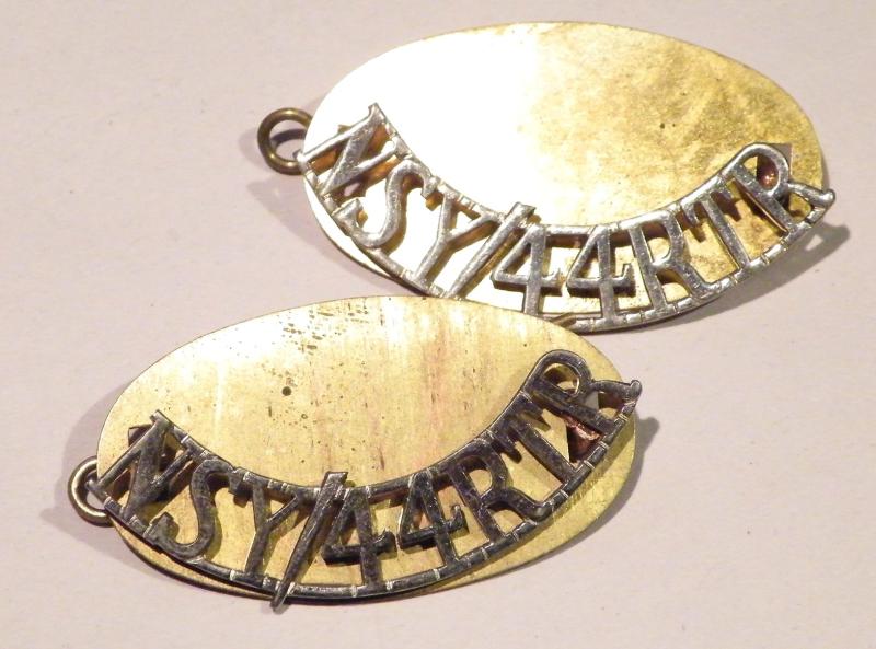 Pair North Somerset Yeomanry Shoulder Titles.