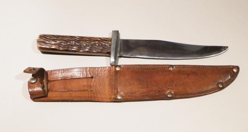 19th Century Sheffield Bowie Knife & Sheath.