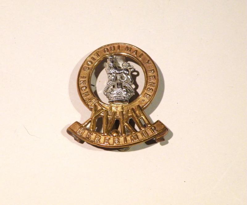 WW1 Era 15th Kings Hussars Cap Badge.