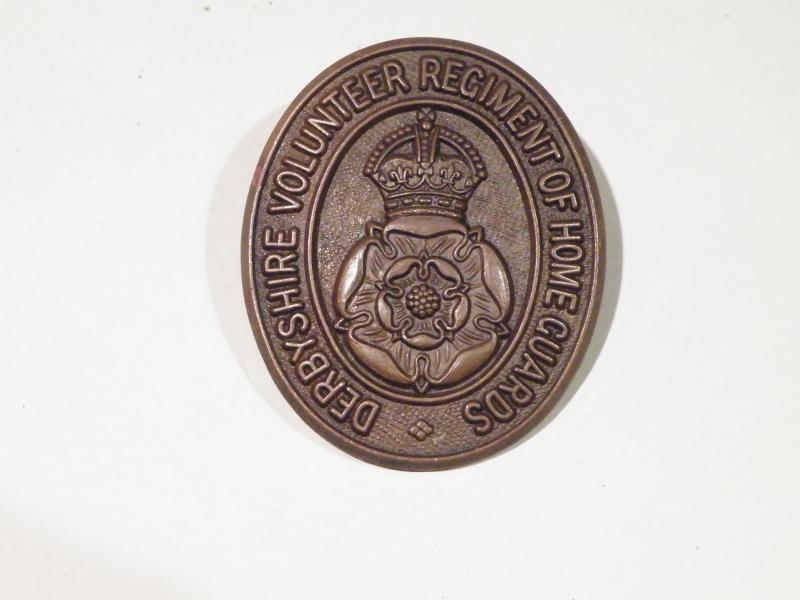 WW1 Era Derbyshire Volunteer Regiment of Home Guard Badge.