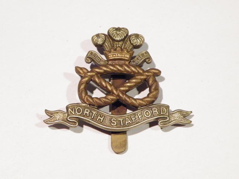 WW1 Era North Staffordshire Regiment Cap Badge.