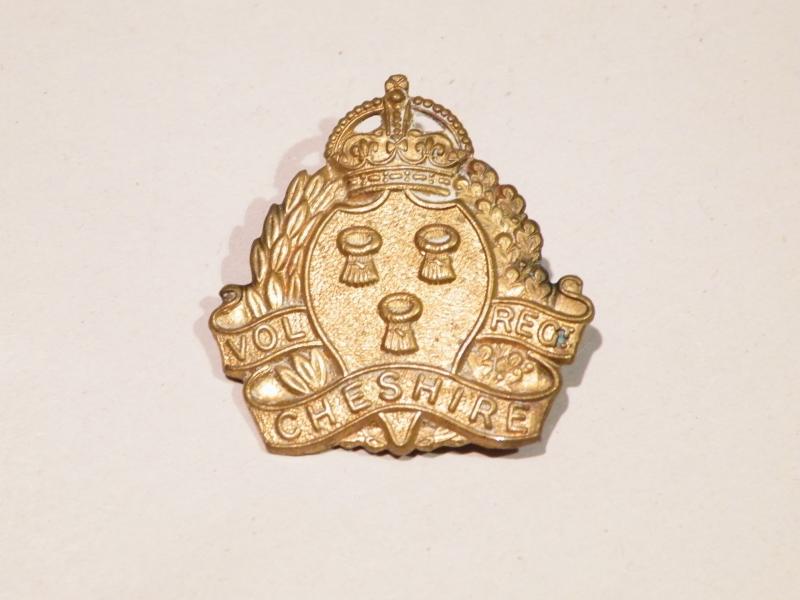 WW1 Era Cheshire Volunteer Regiment Cap Badge.