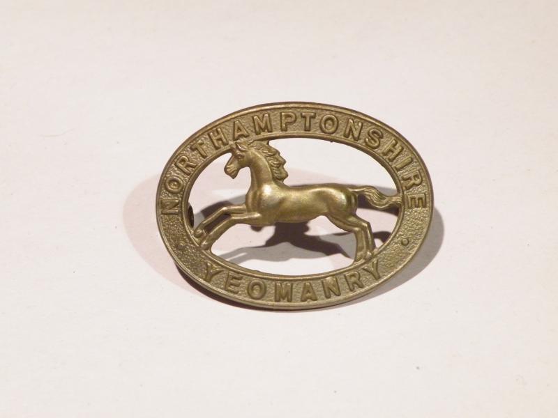 WW2 Era Northamptonshire Yeomanry Cap Badge.