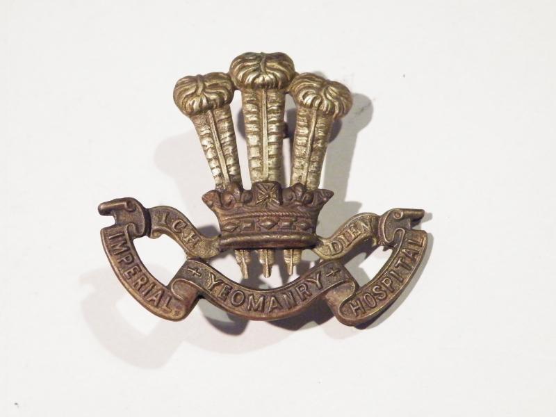 Scarce Boer War Imperial Yeomanry Hospital Cap Badge.