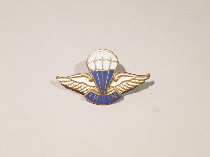 WW2 Era Parachutist Qualification Badge Issued by Irvin