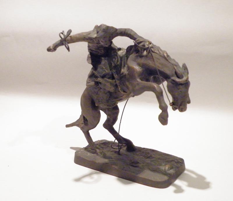 Vintage Franklin Mint Frederick Remington Bronze Figurine the Broncho Buster