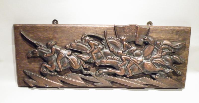 Pre WW2 Soviet Russian Bronze Cossack Plaque.