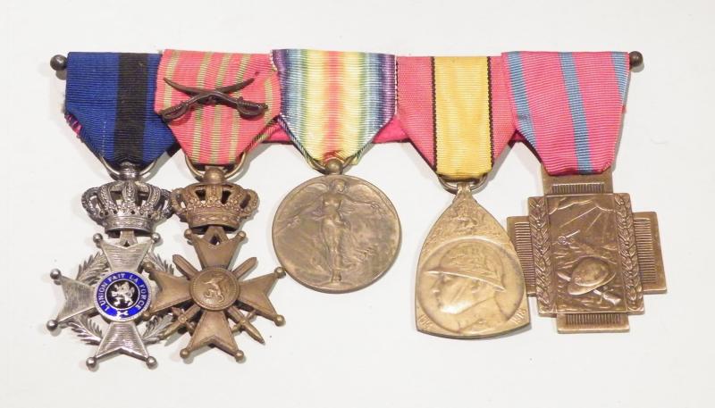 WW1 Belgian Gallantry Medal Group of 5.