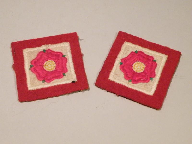 Post WW2 42nd East Lancashire Division Cloth Badges.