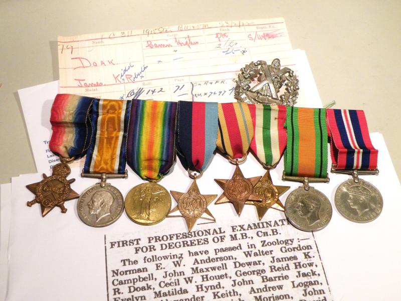 WW1 & WW2 Group to Pte – Captain Doak Cameron Highlanders.