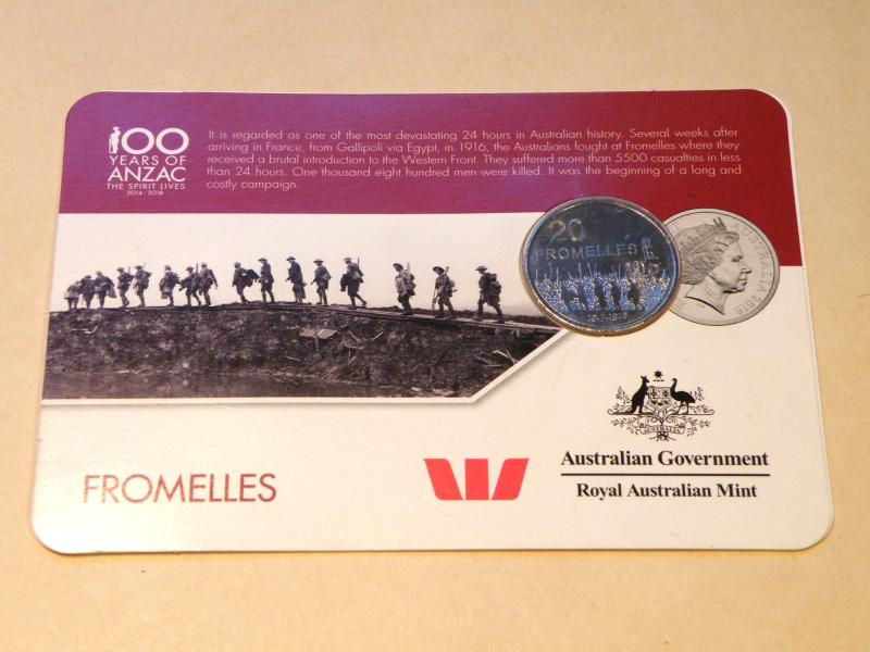 100 Years of ANZAC Coin Fromelles.