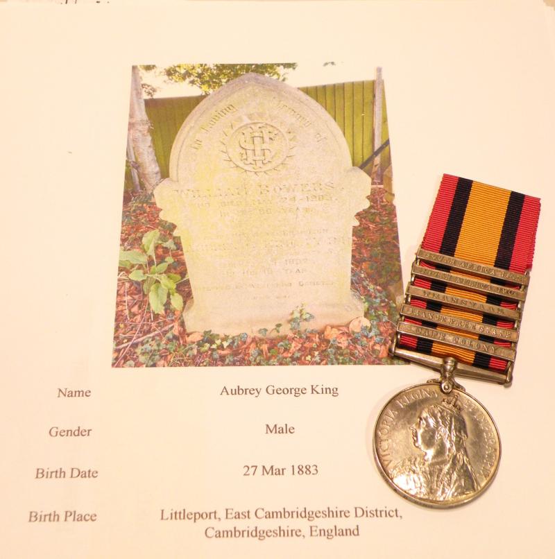 QSA + 5 to King City of London Yeomanry - Rough Riders – Died Kimberley 1902