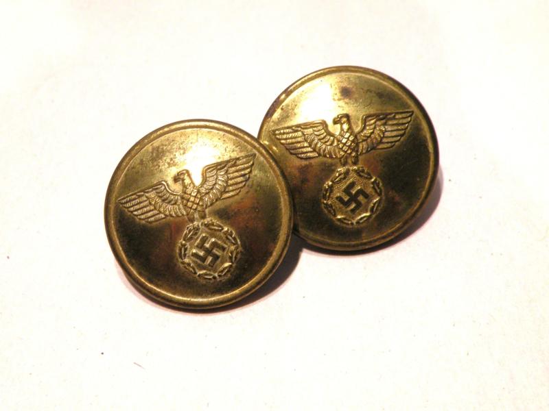 A Pair of WW2 Era German Reichsbahn Uniform Buttons