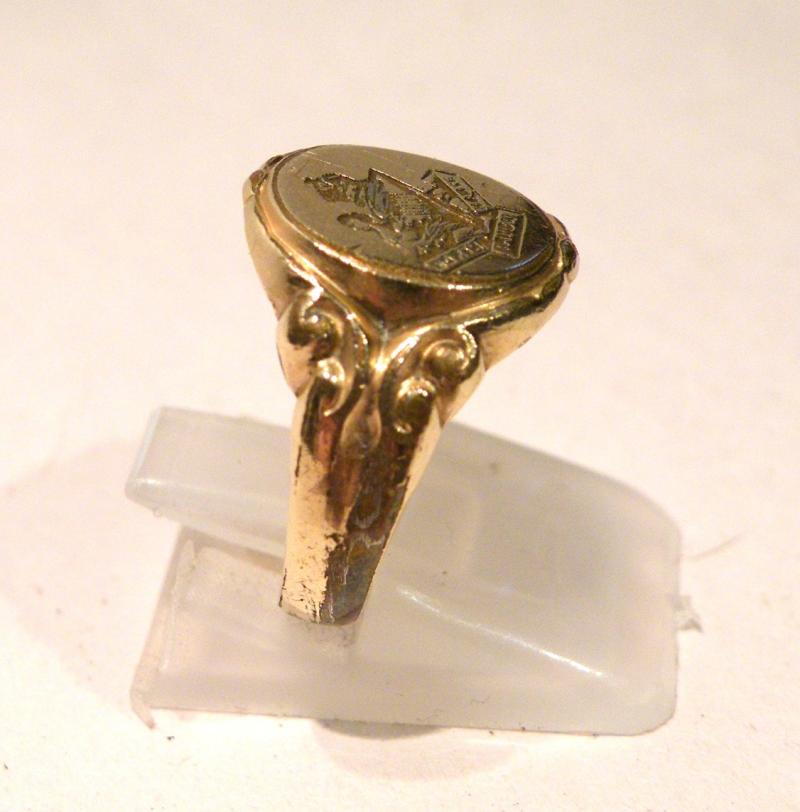 WW1 Era Officers Signet Ring North Irish Horse.