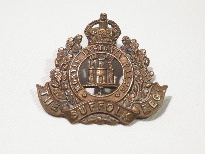 WW1 Suffolk Regiment Officers Cap Badge.