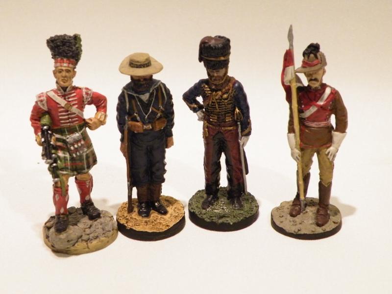 Four Vintage Painted Die Cast Franklin Mint Figures