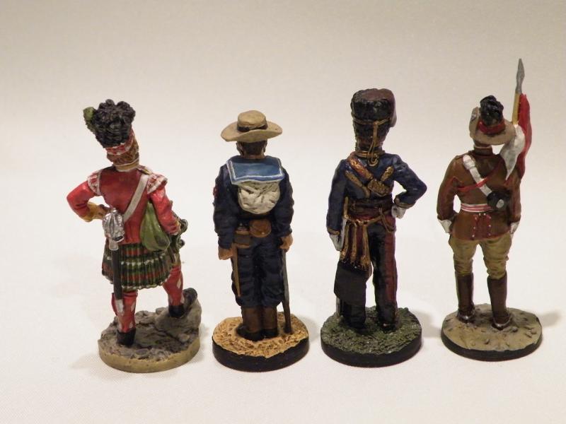 Four Vintage Painted Die Cast Franklin Mint Figures