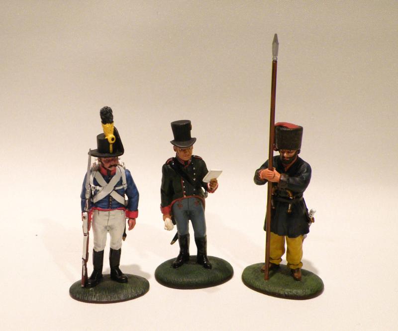 Three Vintage Del Prado Painted Die Cast Figures – Austria &Russia