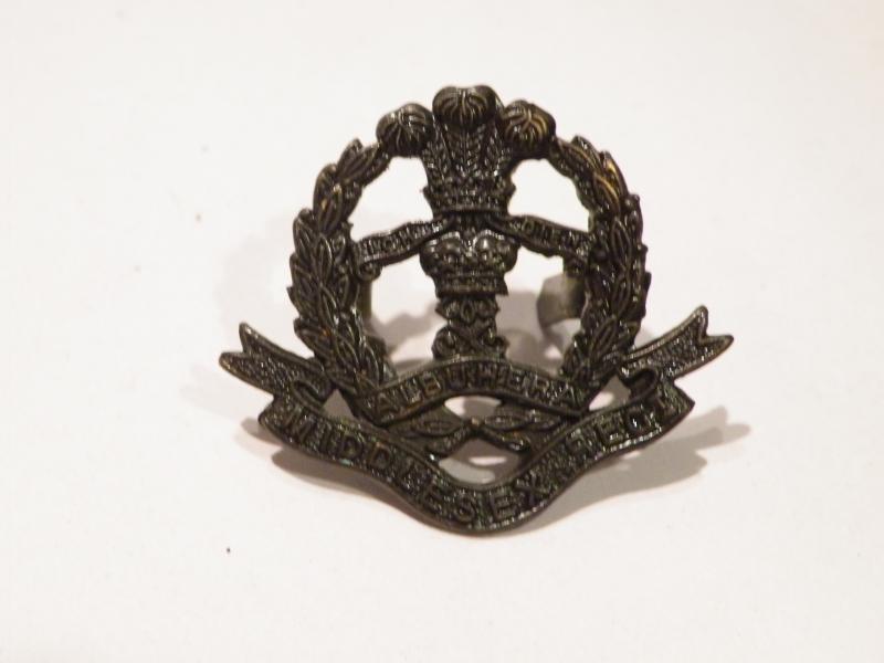 WW2 Era Middlesex Regiment Officers Cap Badge.